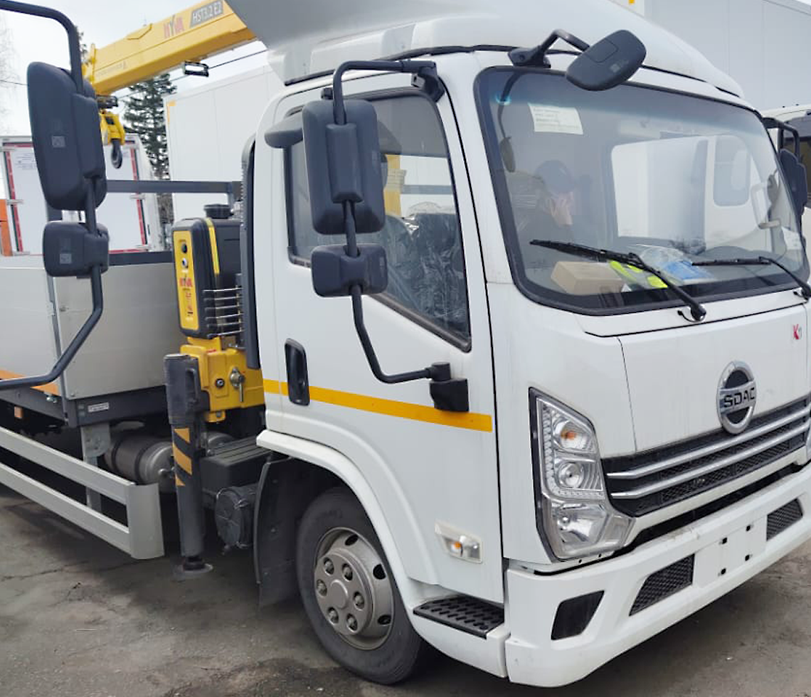 Бортовой с КМУ SDAC К 7.5 HYVA 3 т. фото 6