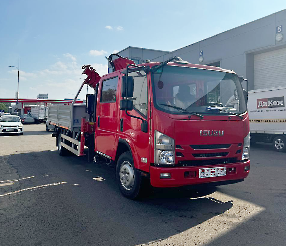 ISUZU КМУ двойн. кабина, стрела 3,2 т, трос фото 2