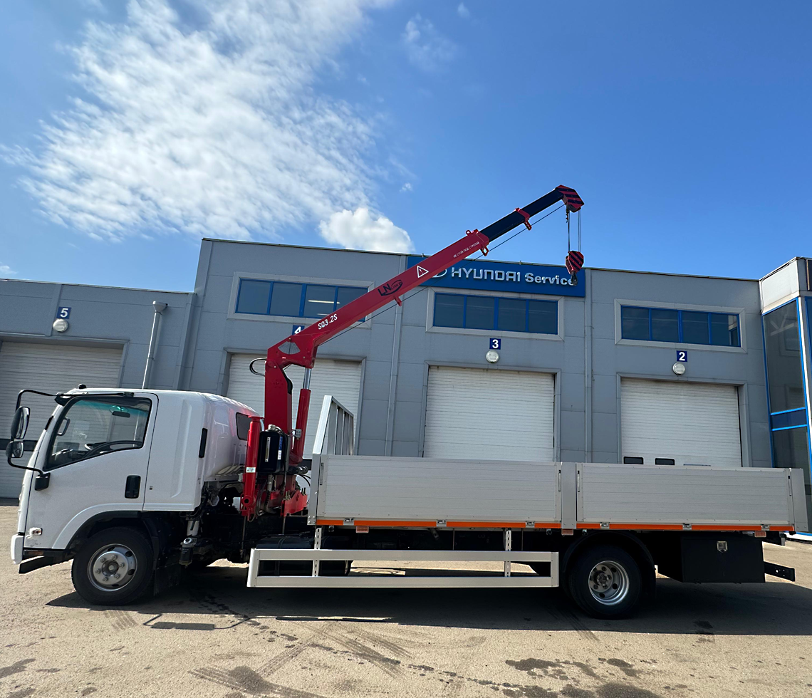 ISUZU бортовой грузовик с КМУ SQ 3.2S, трос, 10,5 т. фото 6