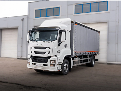 ISUZU бортовой грузовик еврошторный, 18 т, 8.6 м