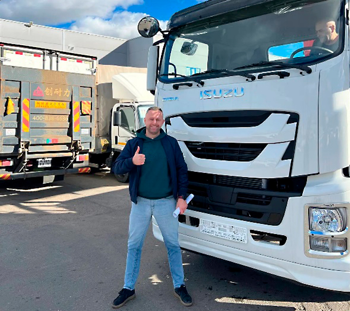 Выдали ISUZU GIGA c КМУ SANY Palfinger