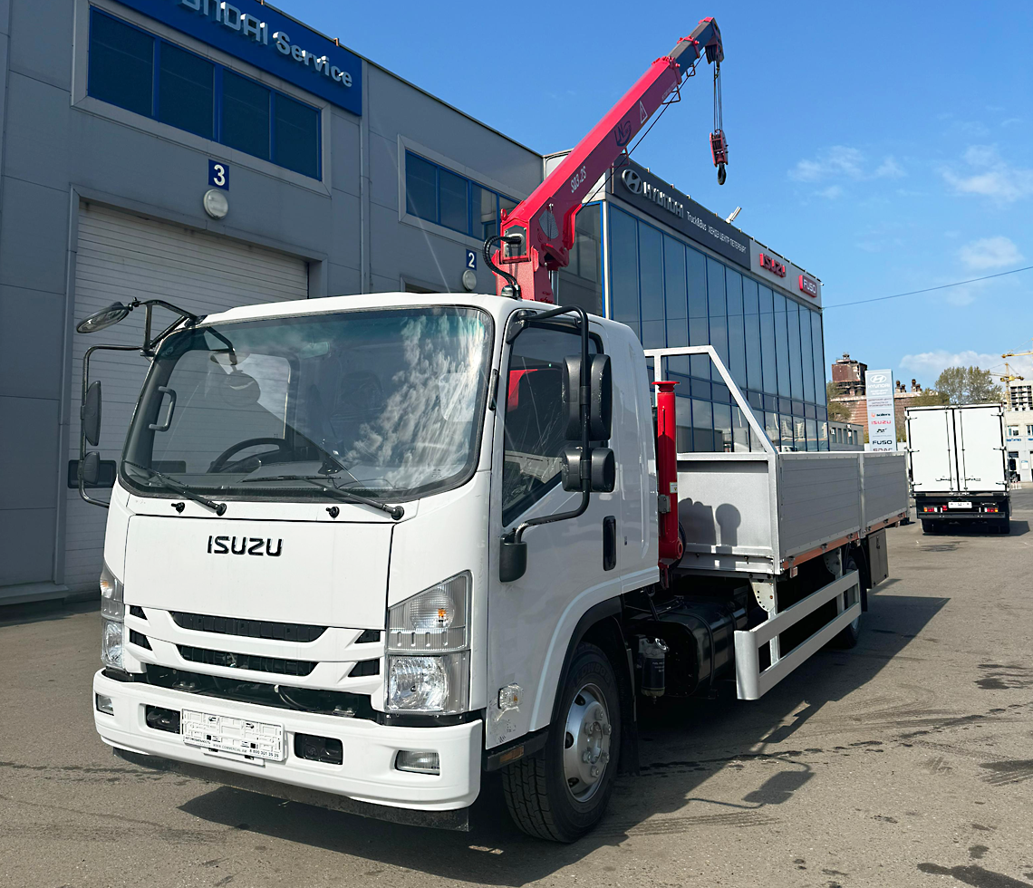 ISUZU бортовой грузовик с КМУ SQ 3.2S, трос, 10,5 т. фото 5